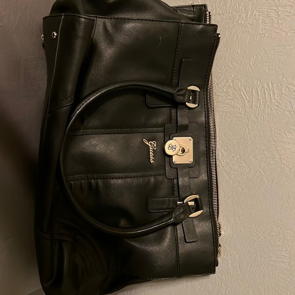 Guess Bags Guess Black Lester Tote Great Bag With A Lot Of